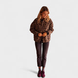 Roze | Moderna jakna sa leopard šarom