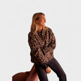 Roze | Moderna jakna sa leopard šarom