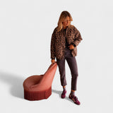 Roze | Moderna jakna sa leopard šarom