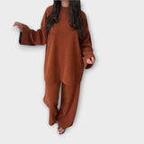 Ingrid | Plus Size Set od Rebrastog Materijala