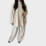 Ingrid | Plus Size Set od Rebrastog Materijala