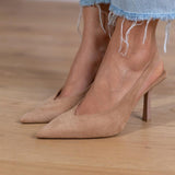 Marlena | Cipele sa tankom štiklom slingback nude boje