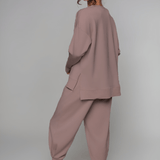 Külli | Izuzetno tople sivo-braon pantalone sa manžetnama