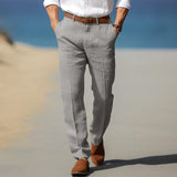 Frank | PREMIUM LANENE PANTALONE ZA MUŠKARCE (POGODNE ZA KAIŠ)